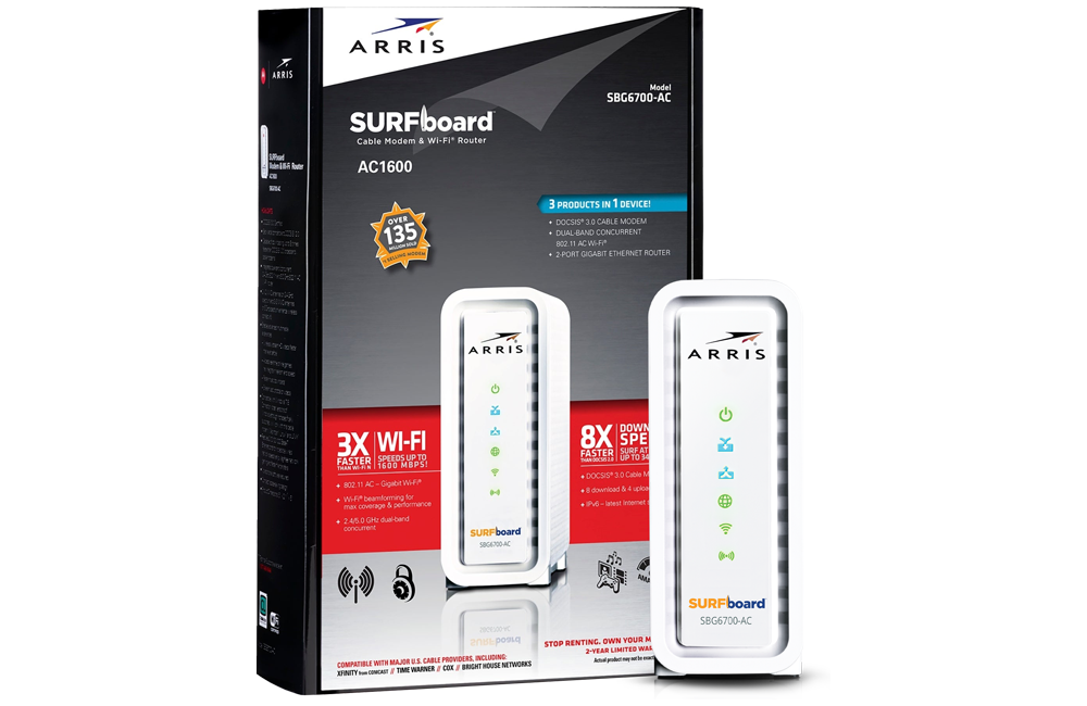 Arris SURFboard SBG6700-AC Charter Spectrum compatible Modem Router Combo